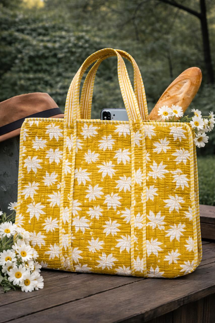 Pure cotton quilted bags (16x17 inches)