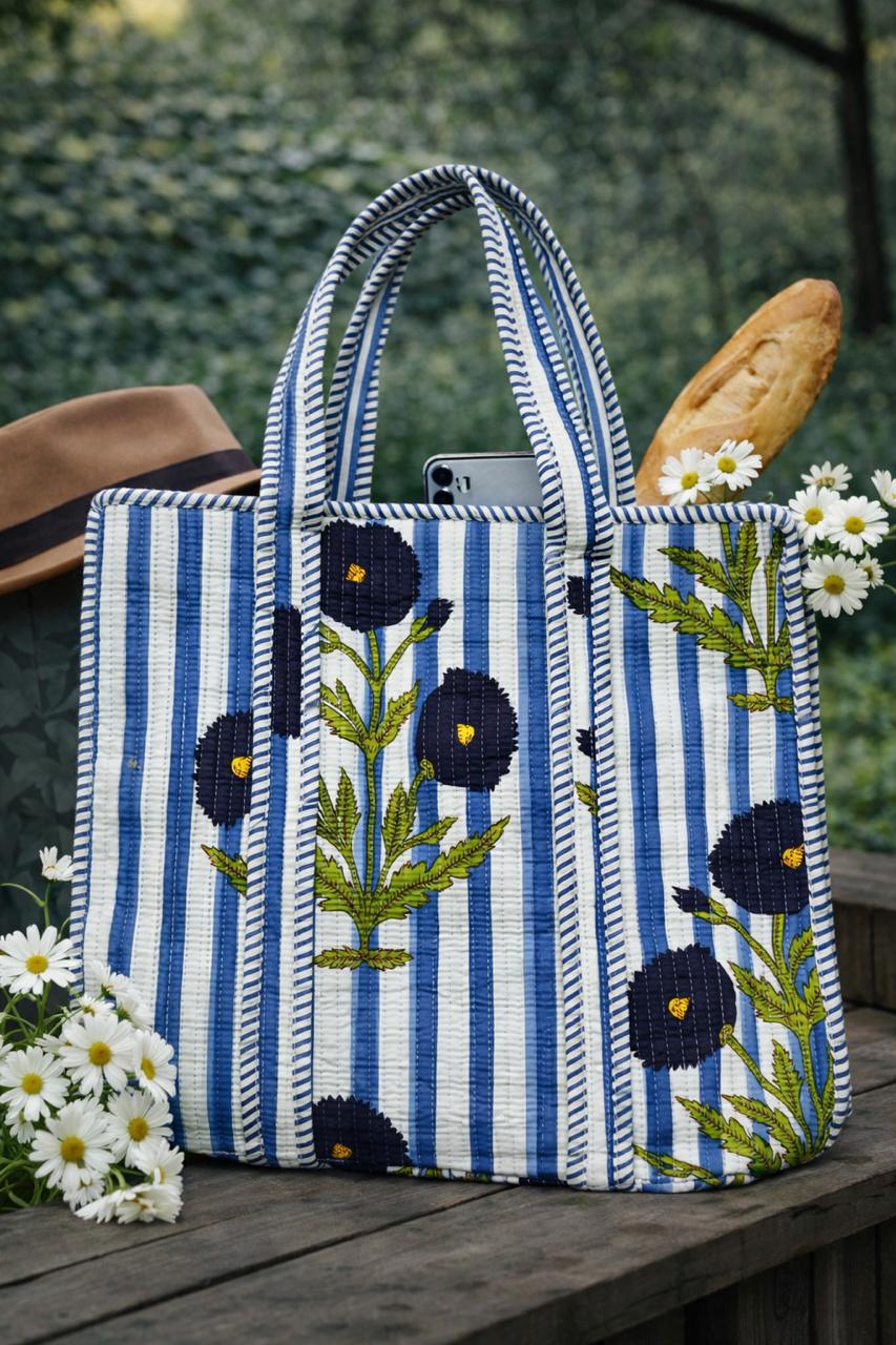 Pure cotton quilted bags (16x17 inches)