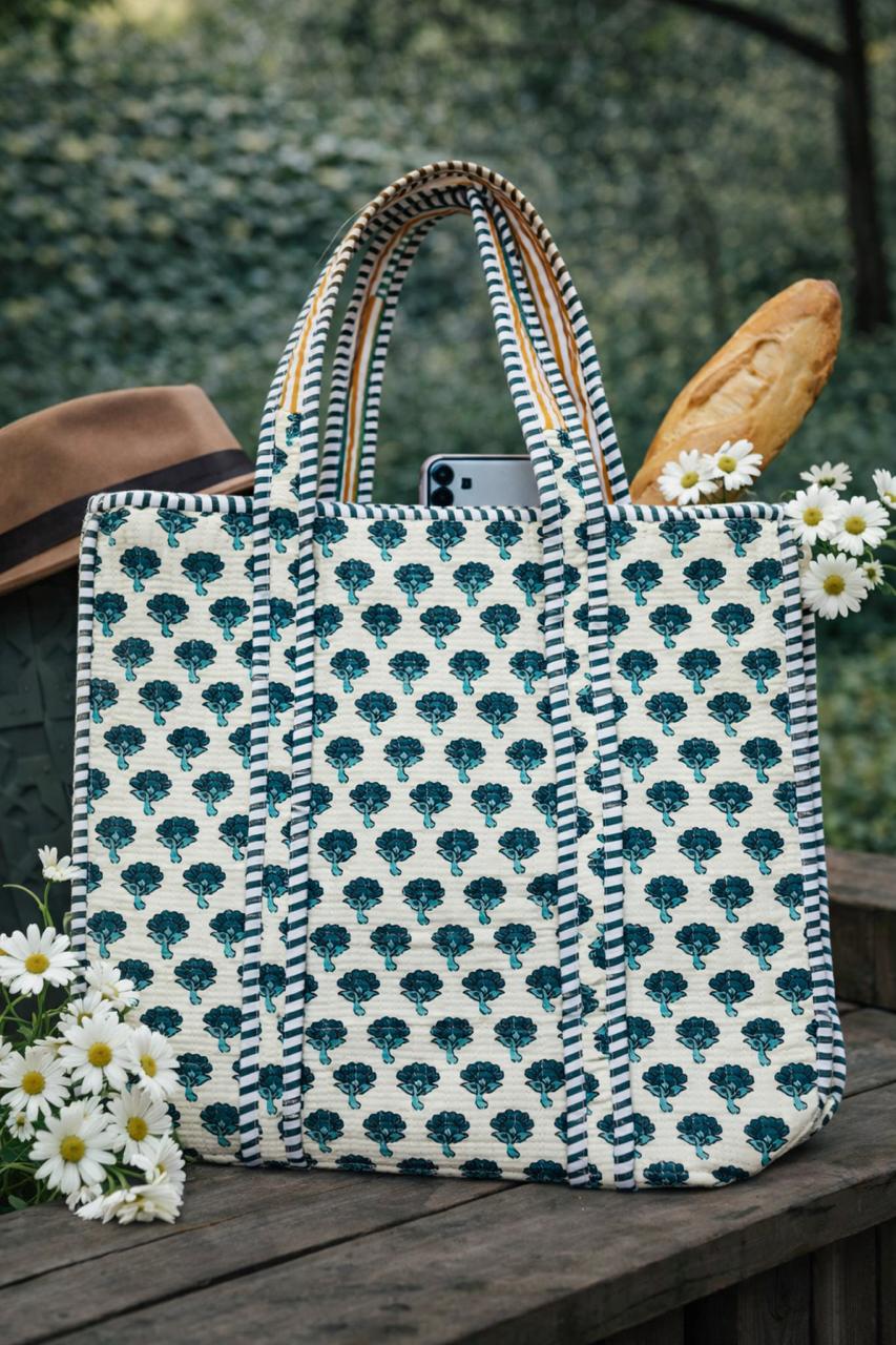 Pure cotton quilted bags (16x17 inches)