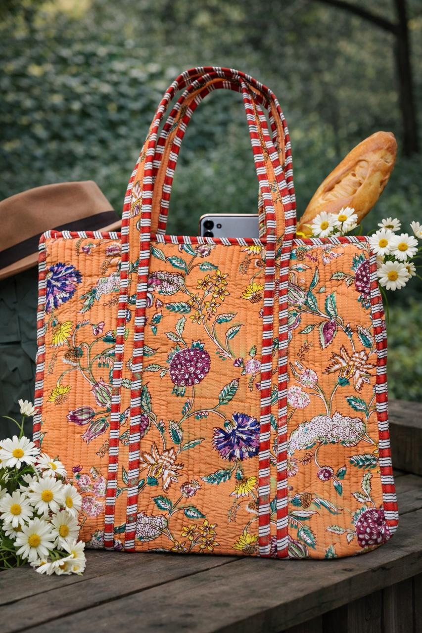 Pure cotton quilted bags (16x17 inches)