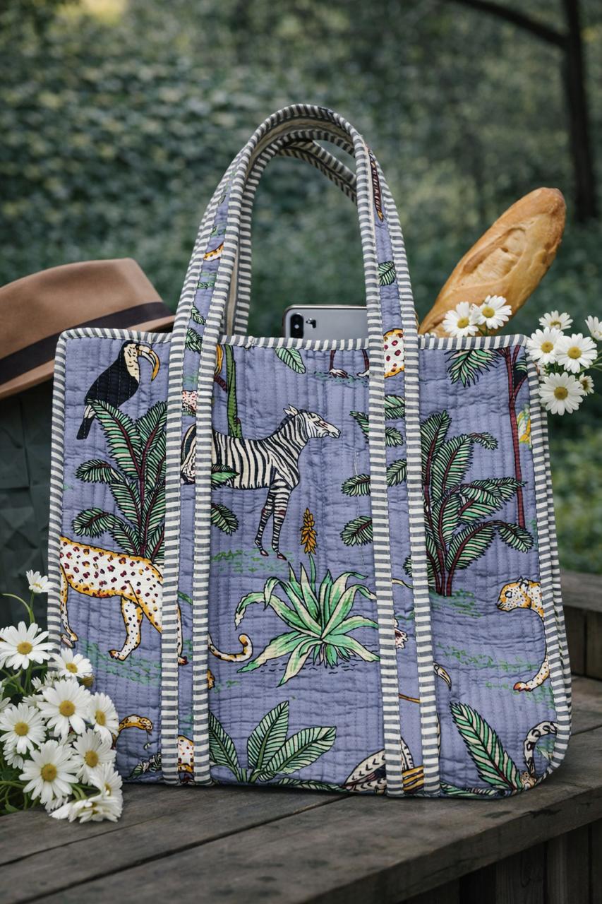 Pure cotton quilted bags (16x17 inches)