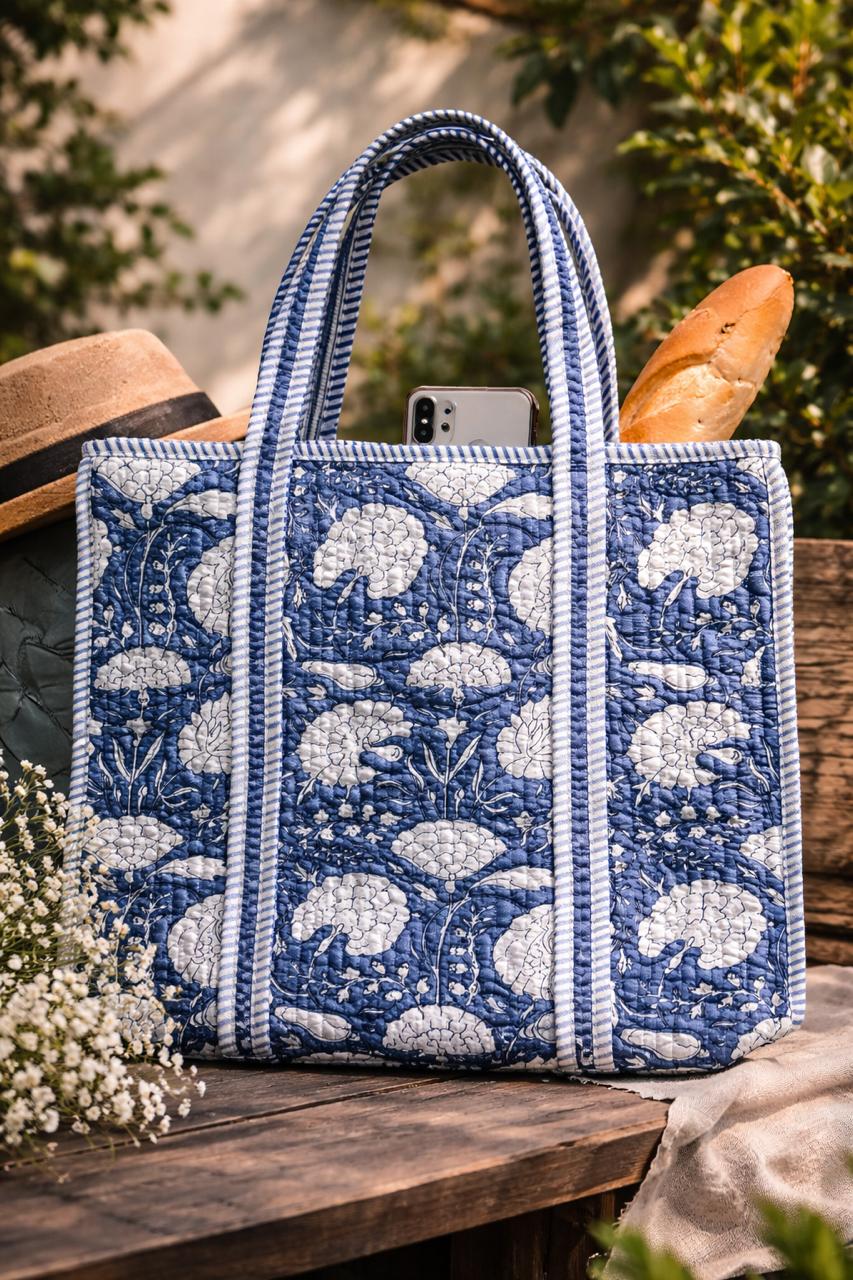 Pure cotton quilted bags (16x17 inches)