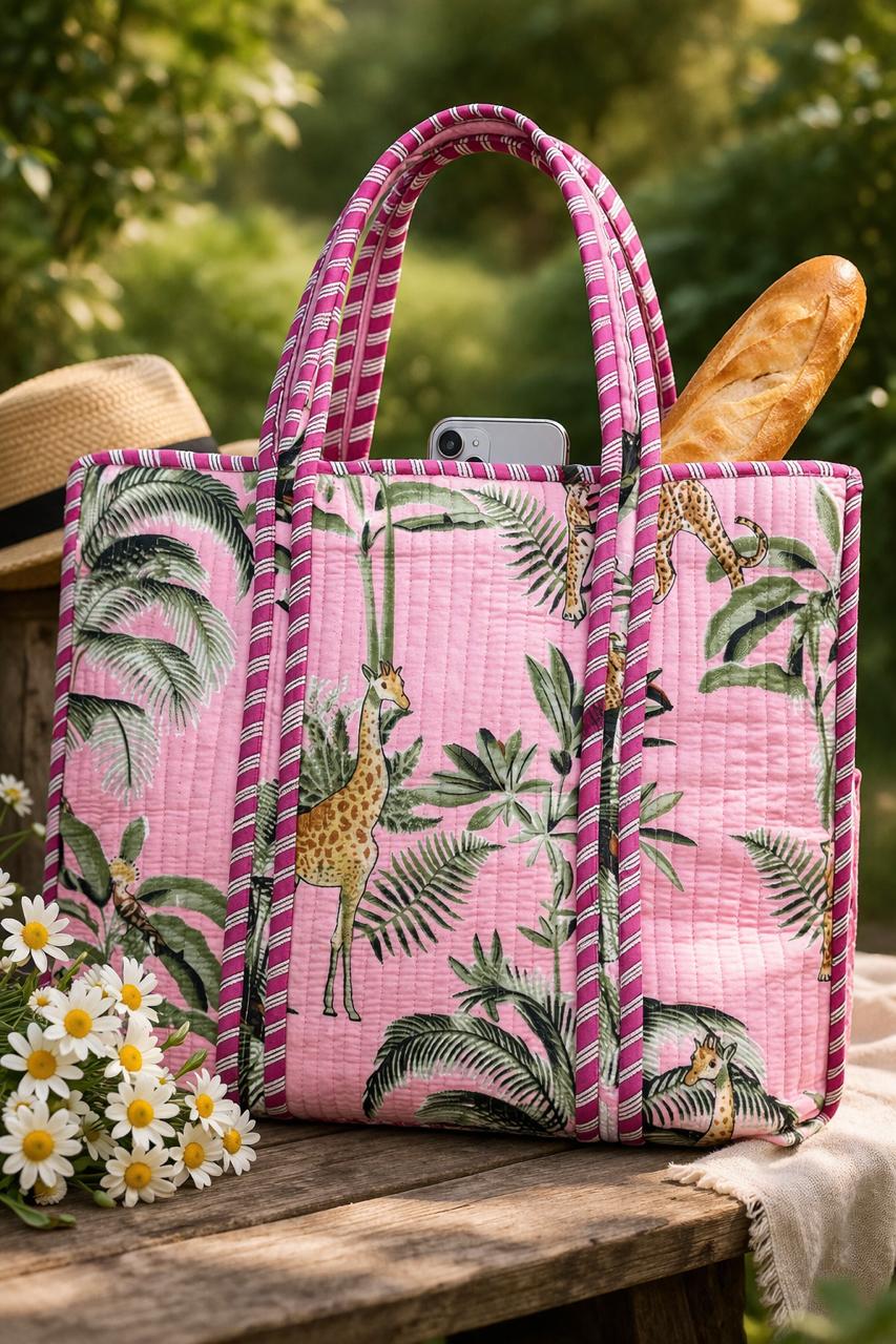 Pure cotton quilted bags (16x17 inches)