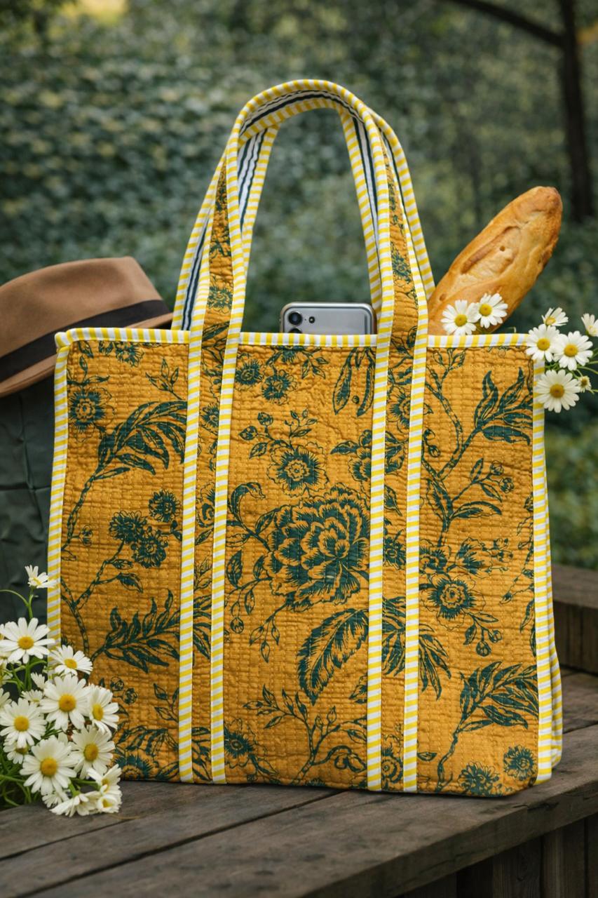 Pure cotton quilted bags (16x17 inches)