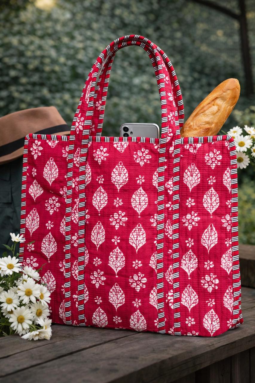 Pure cotton quilted bags (16x17 inches)