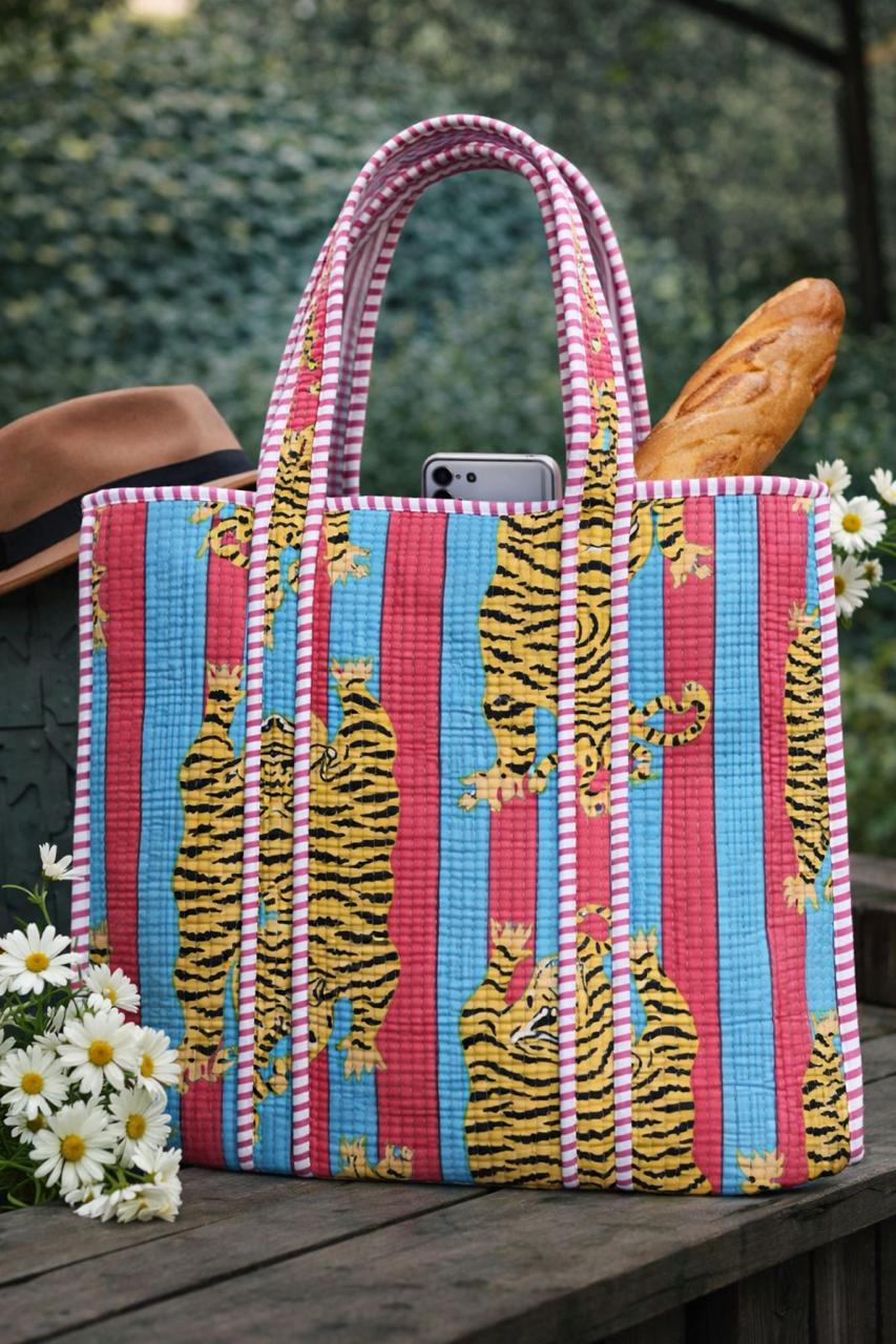 Pure cotton quilted bags (16x17 inches)