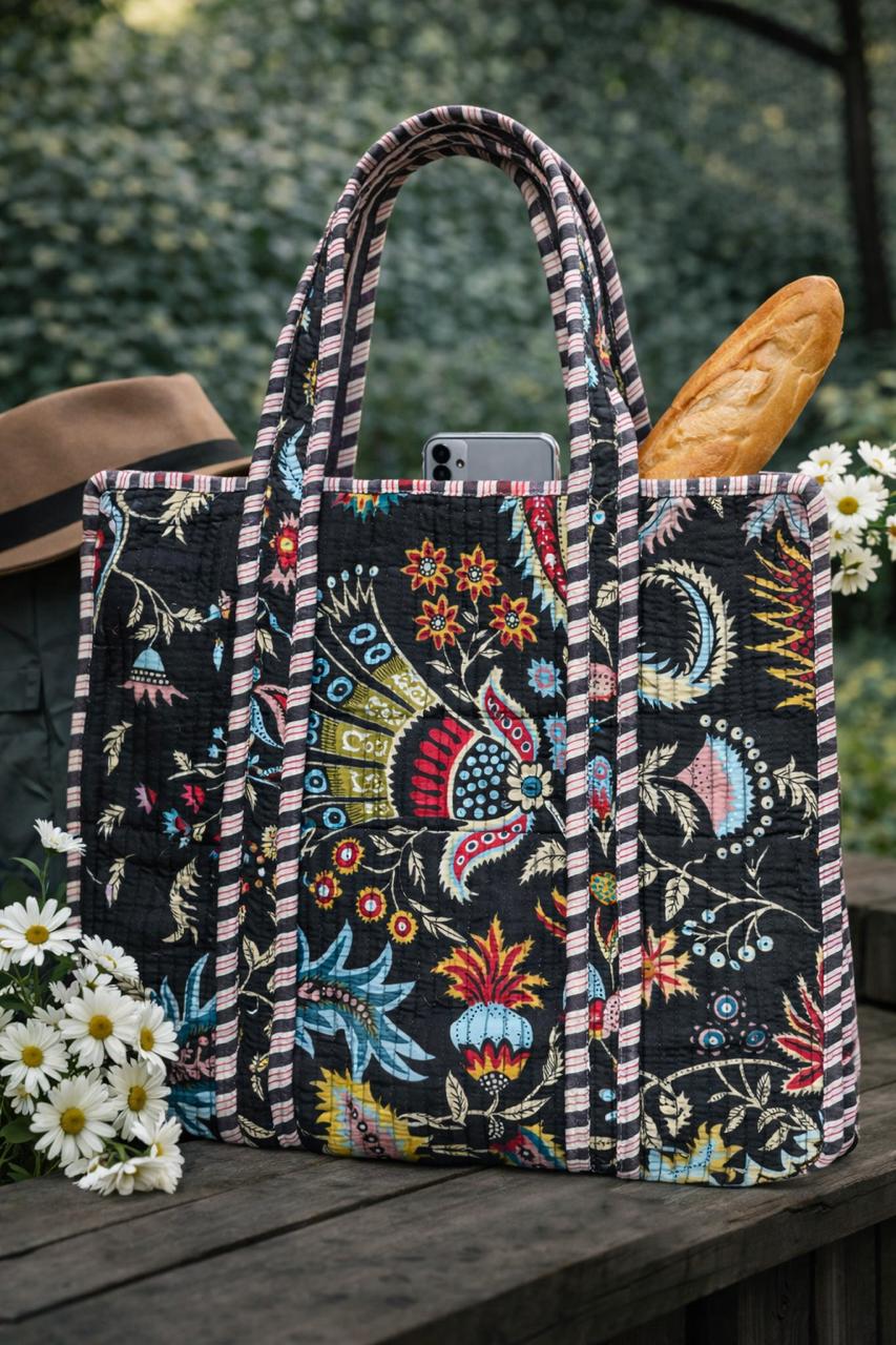 Pure cotton quilted bags (16x17 inches)