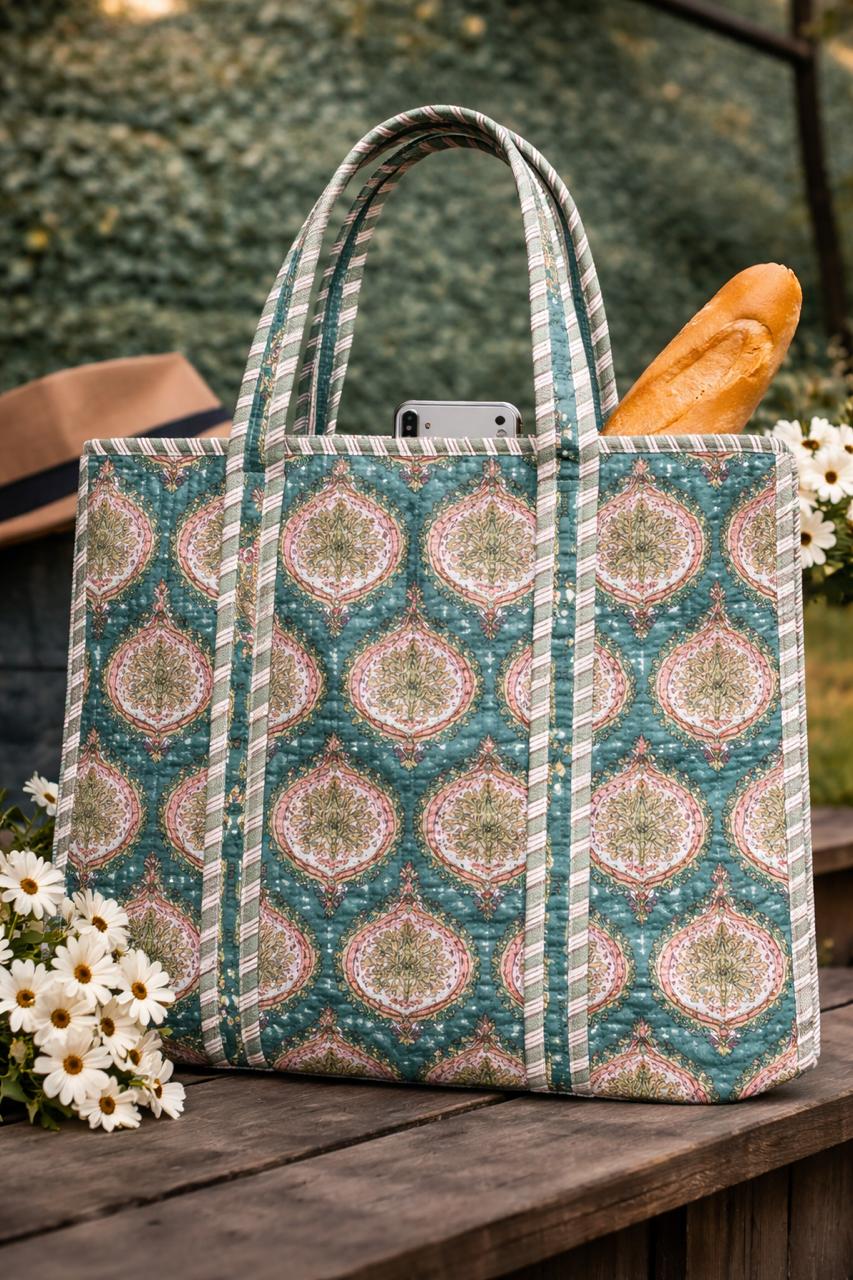 Pure cotton quilted bags (16x17 inches)