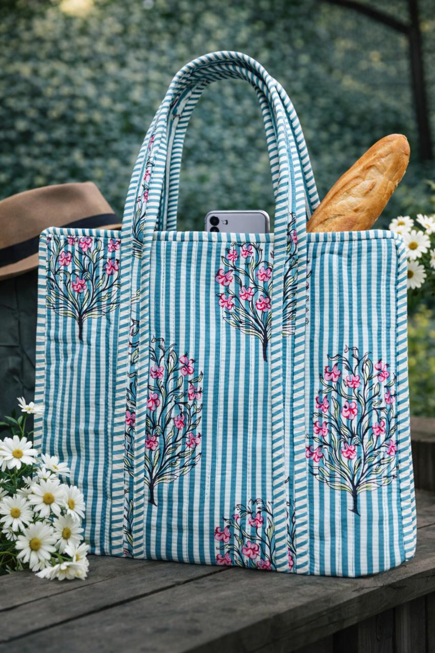 Pure cotton quilted bags (16x17 inches)