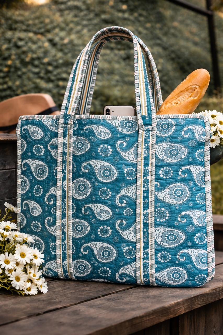Pure cotton quilted bags (16x17 inches)