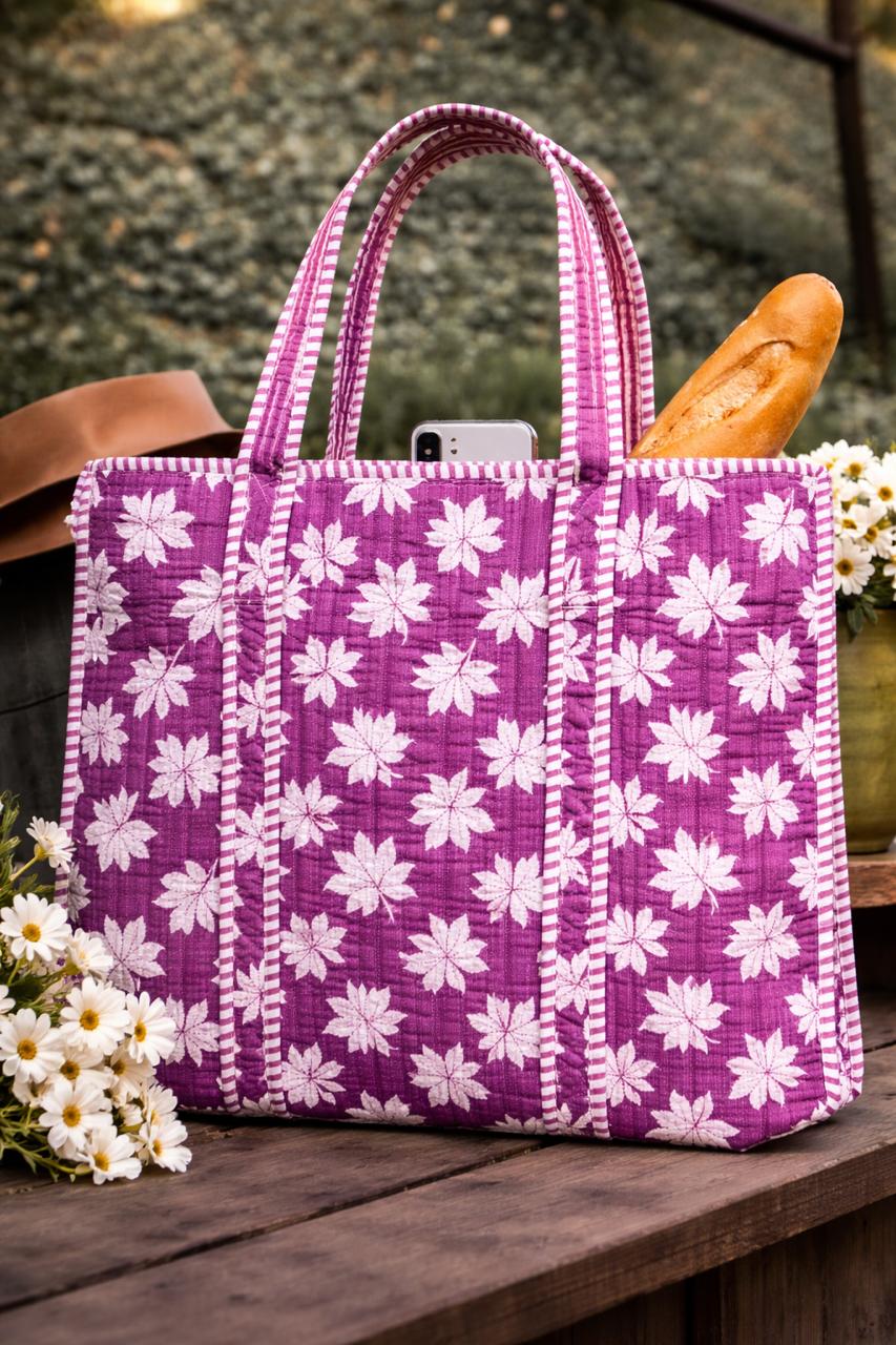 Pure cotton quilted bags (16x17 inches)