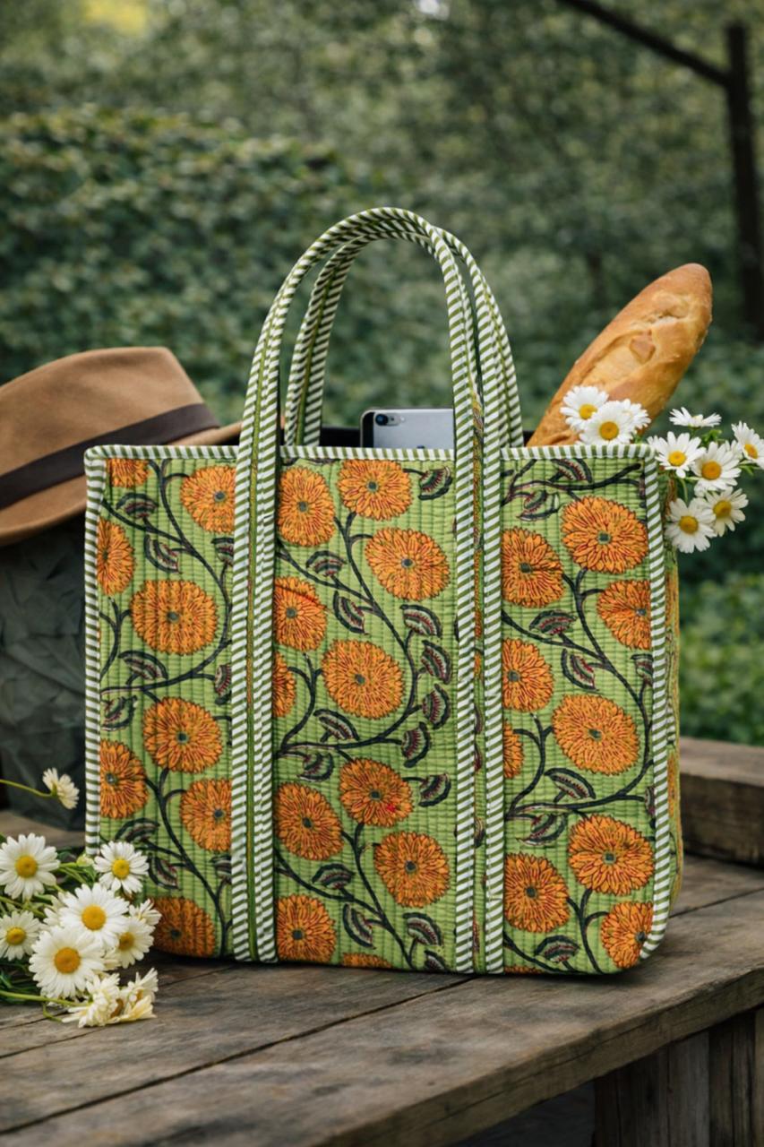Pure cotton quilted bags (16x17 inches)