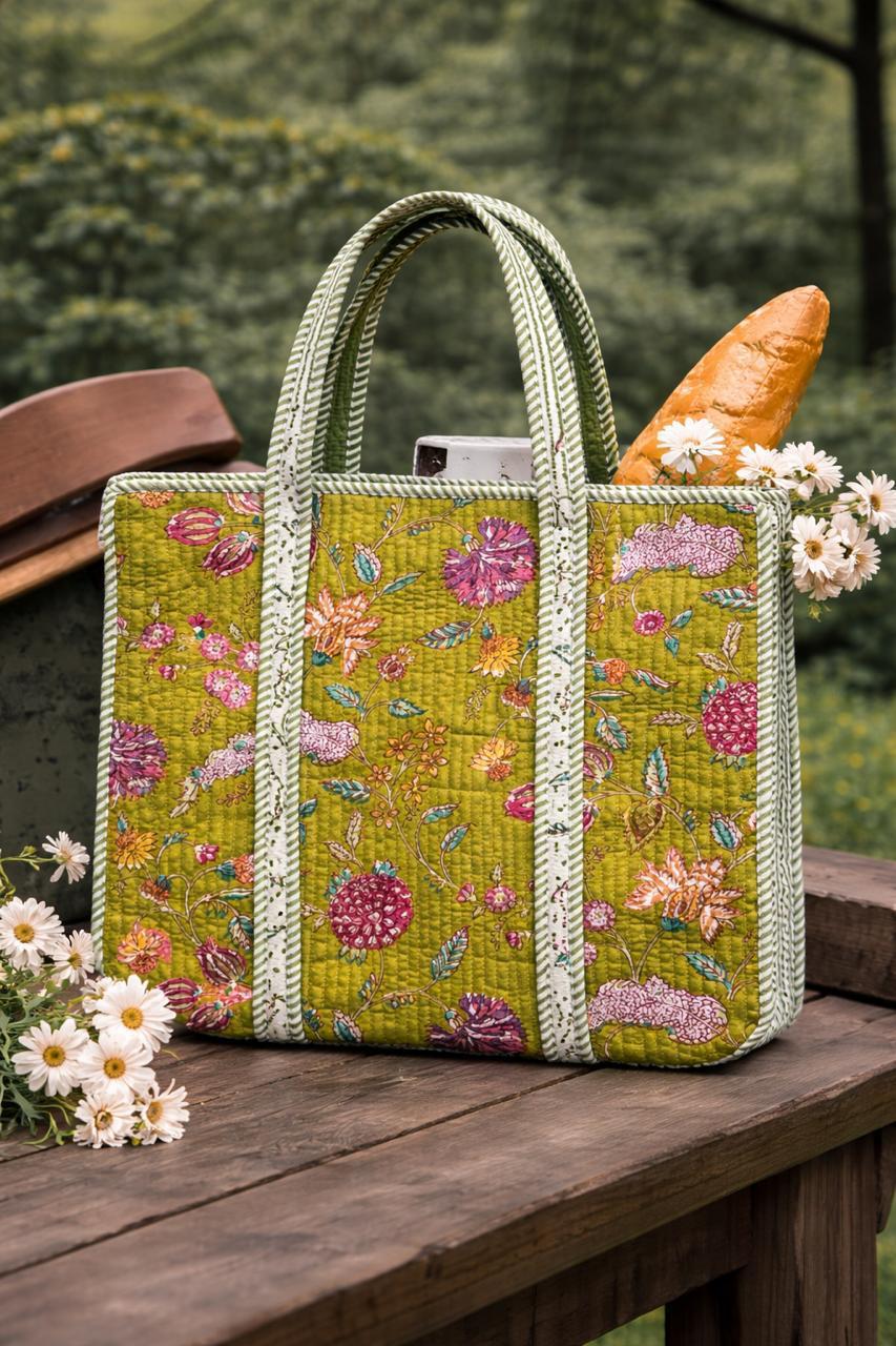 Pure cotton quilted bags (16x17 inches)