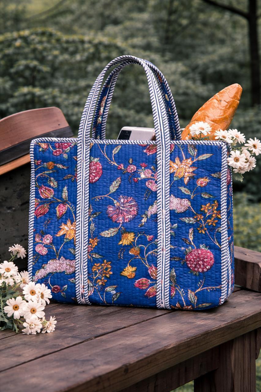 Pure cotton quilted bags 16x17 inches