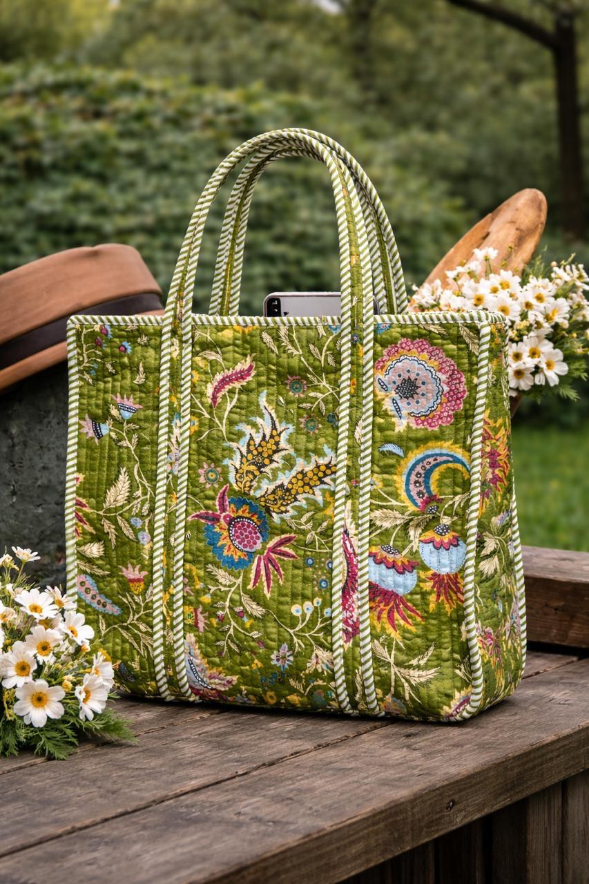 Pure cotton quilted bags (16x17 inches)