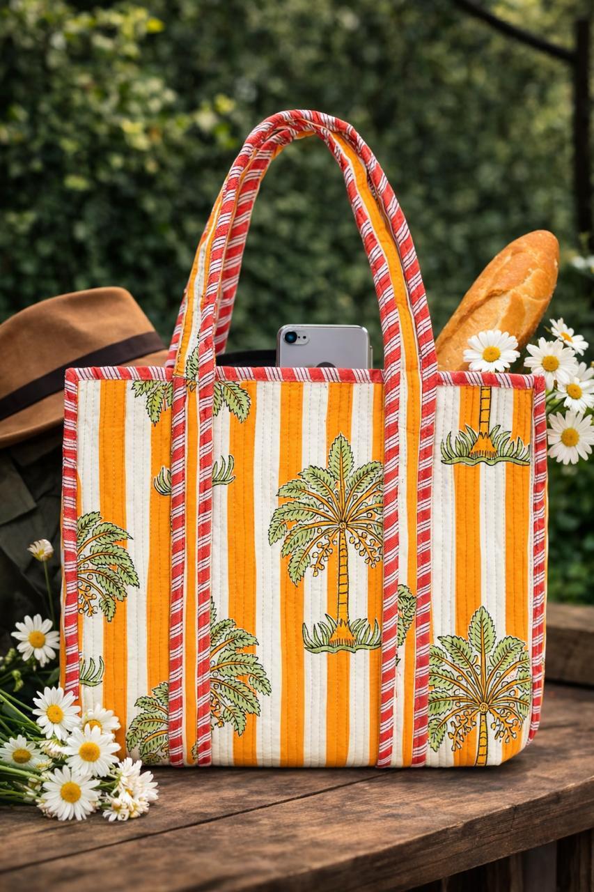 Pure cotton quilted bags (16x17 inches)