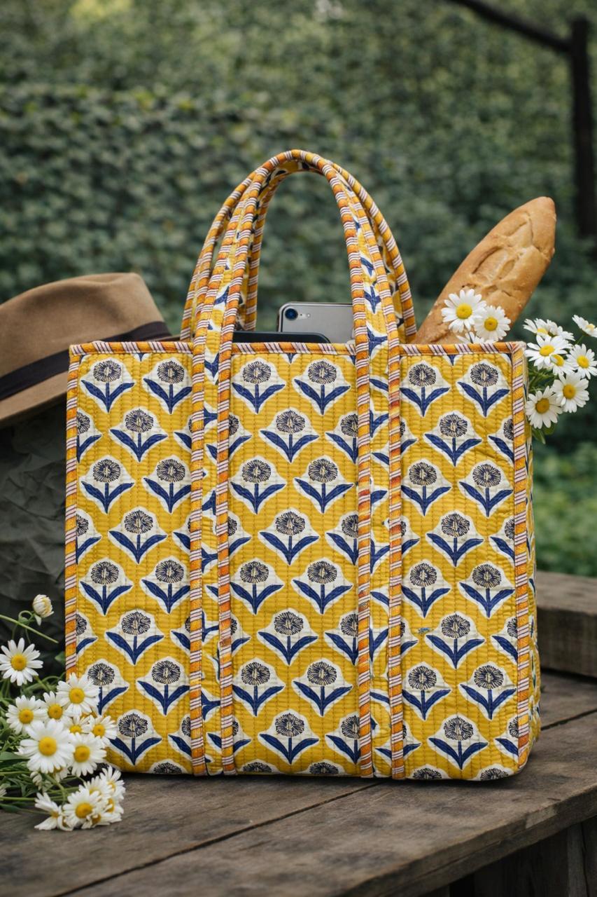 Pure cotton quilted bags (16x17 inches)