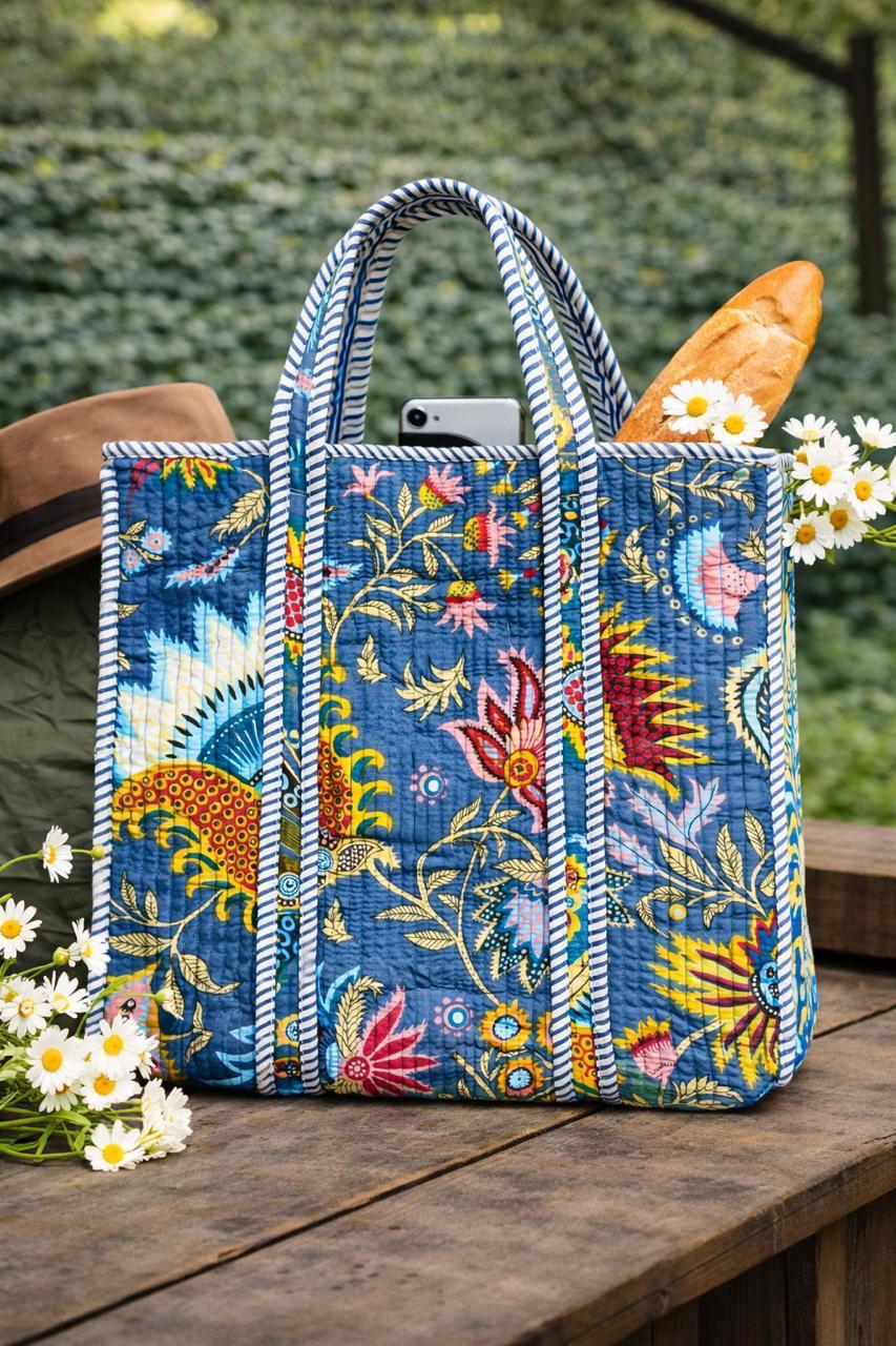 Pure cotton quilted bags (16x17 inches)