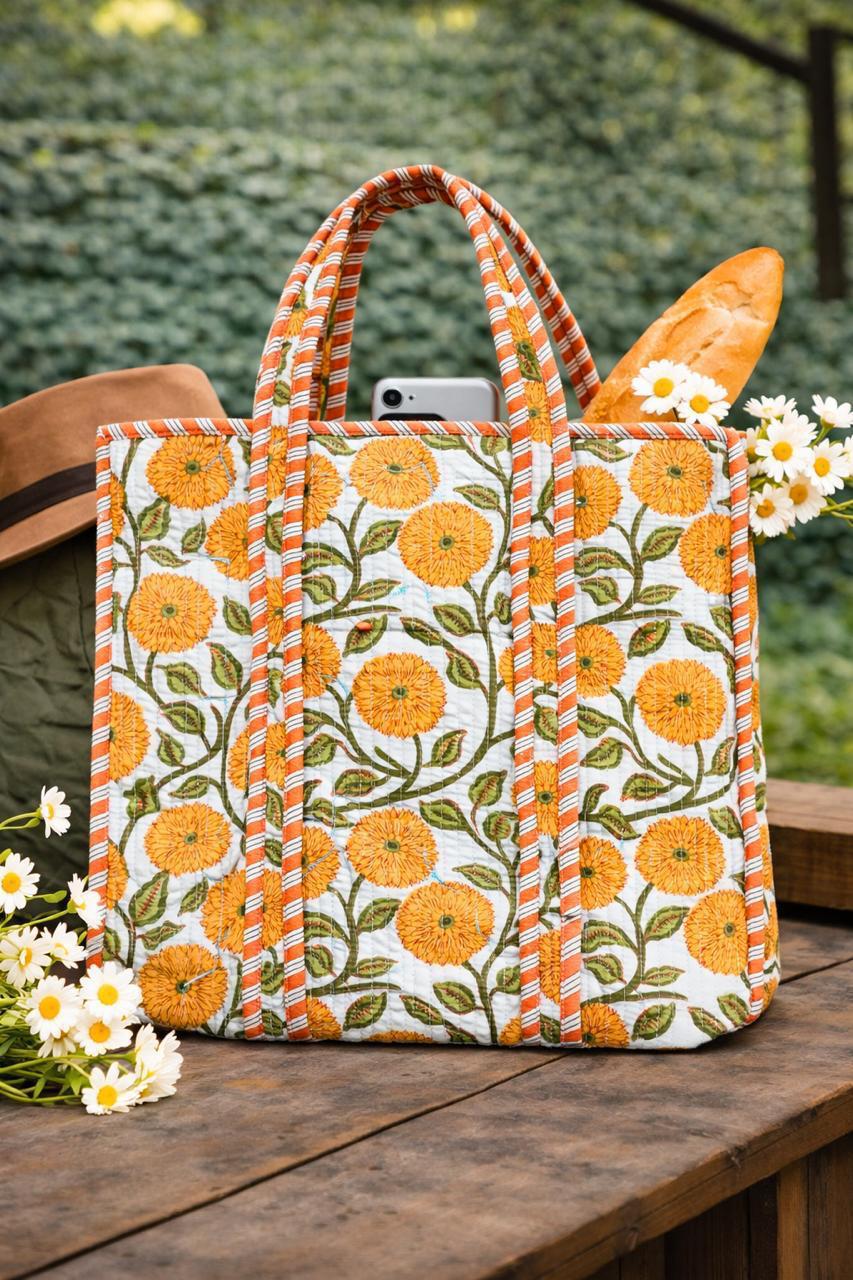 Pure cotton quilted bags (16x17 inches)
