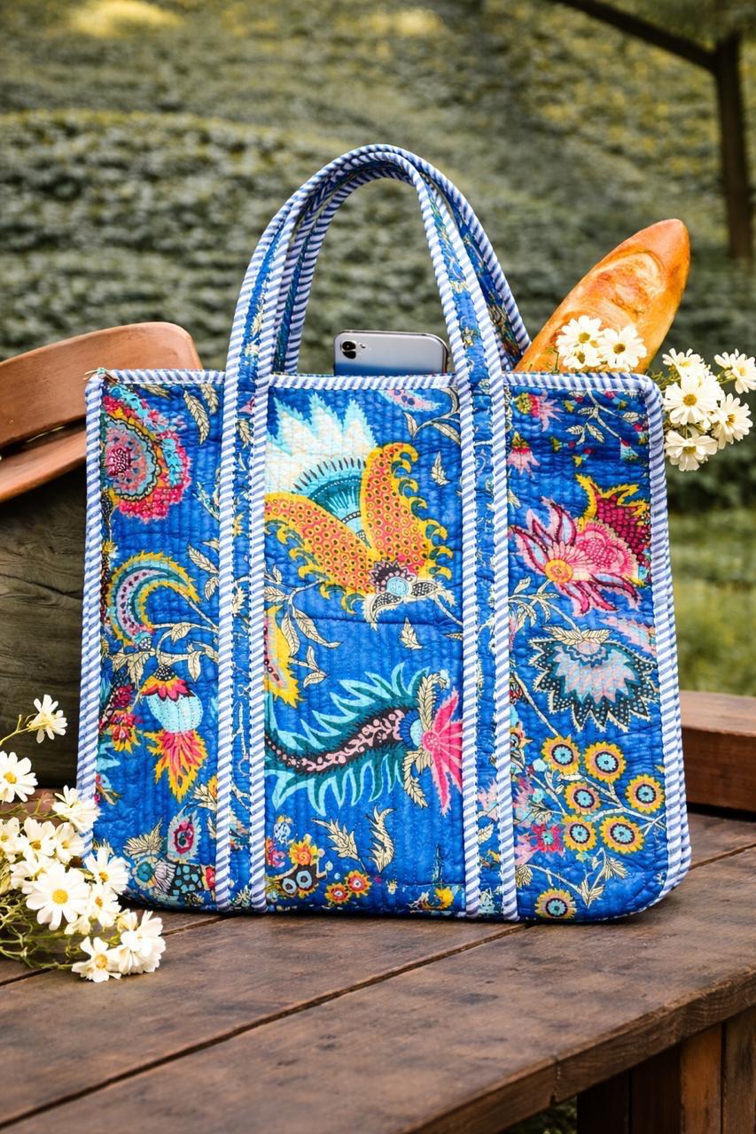 Pure cotton quilted bags (16x17 inches)