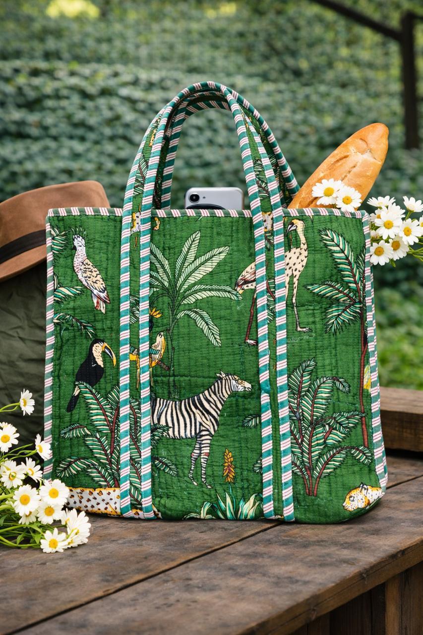 Pure cotton quilted bags (16x17 inches)