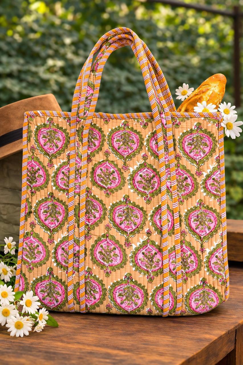 Pure cotton quilted bags (16x17 inches)