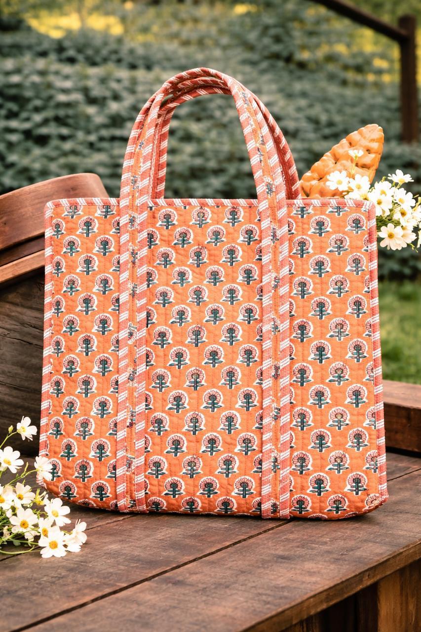 Pure cotton quilted bags (16x17 inches)
