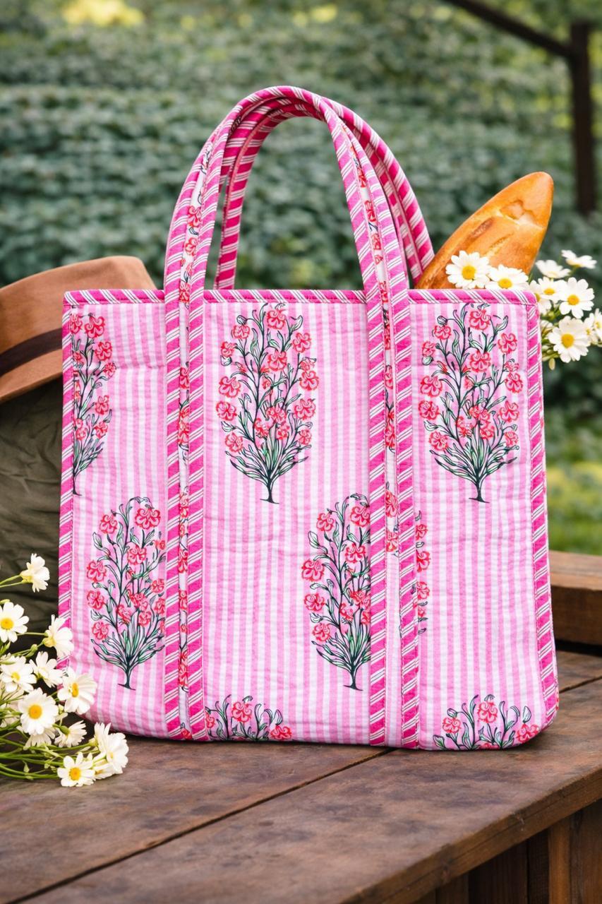 Pure cotton quilted bags (16x17 inches)