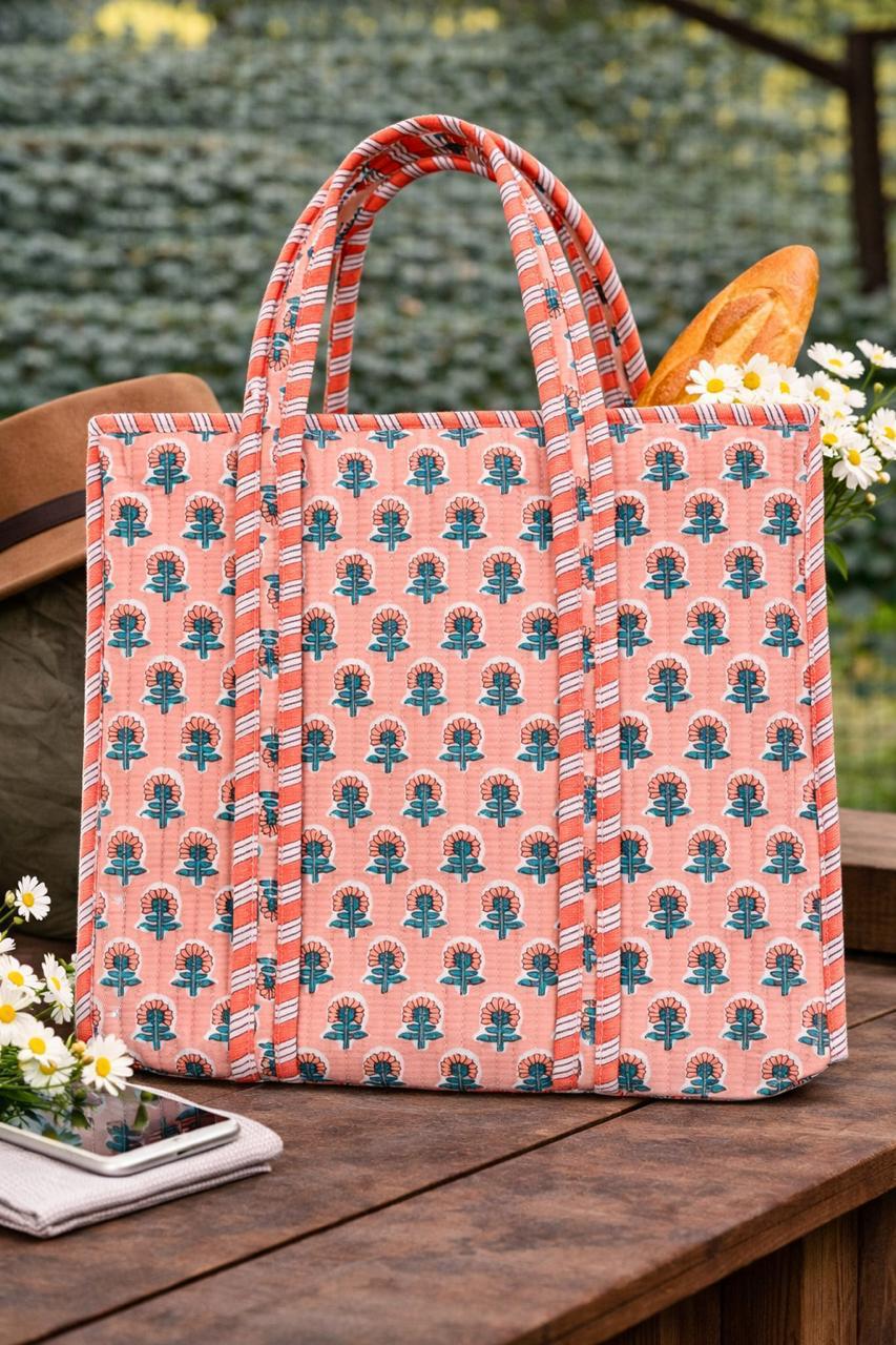 Pure cotton quilted bags (16x17 inches)