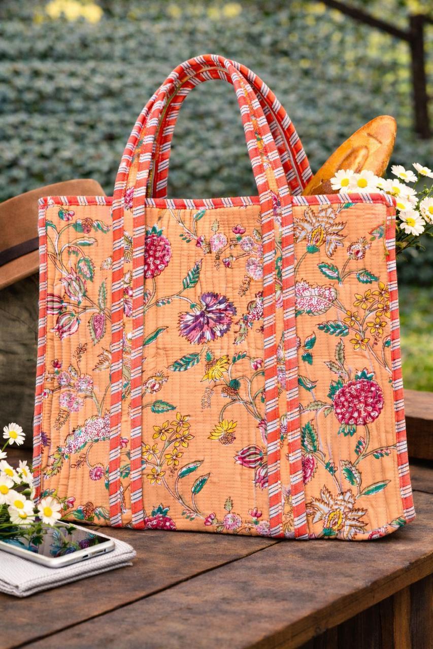 Pure cotton quilted bags (16x17 inches)