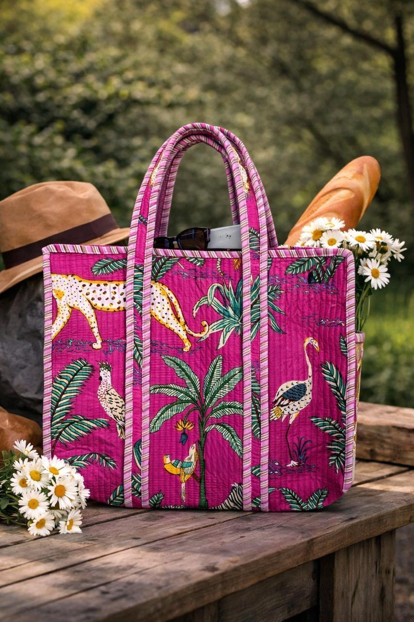 Pure cotton quilted bags (16x17 inches)