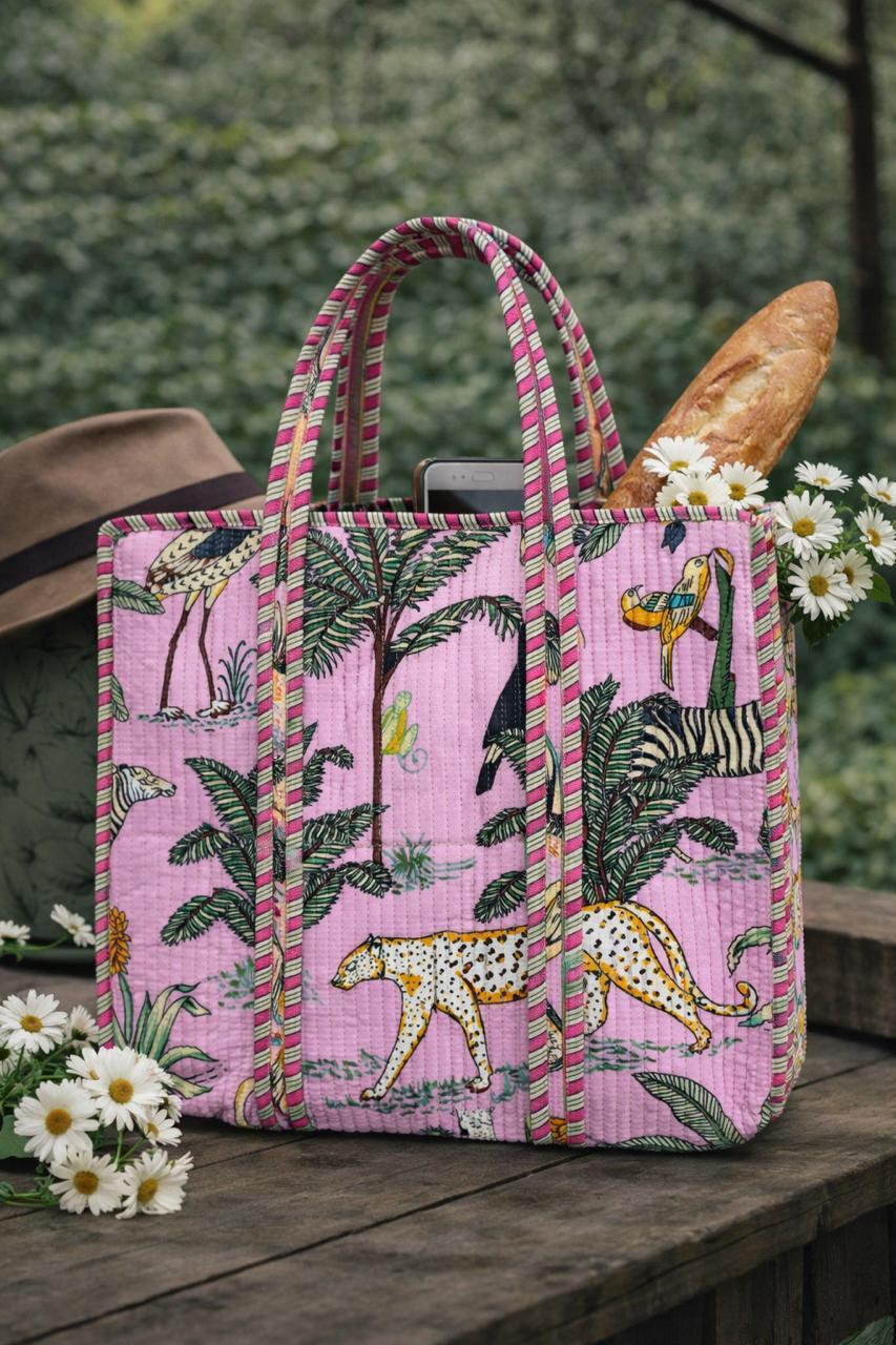 Pure cotton quilted bags (16x17 inches)