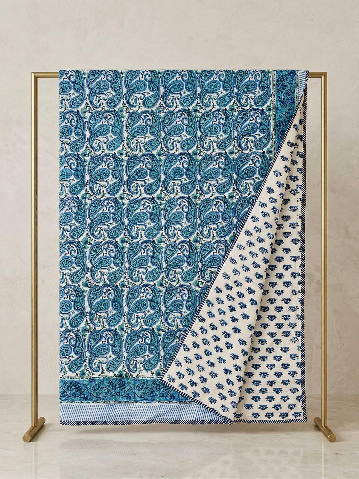Handblock printed pure mulmul cotton all weather double dohars (90x108 inches)