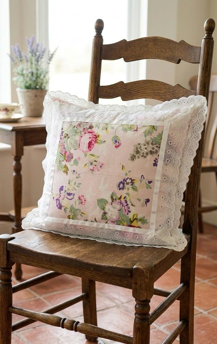 Pure cotton laced cushion covers - set of 2