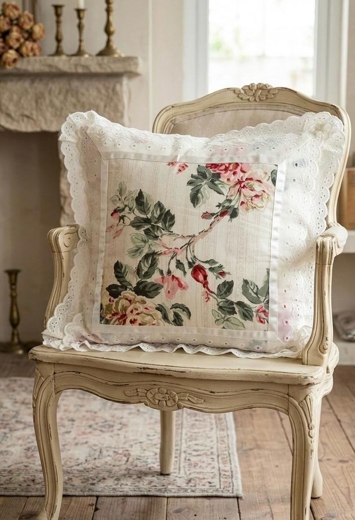 Pure cotton laced cushion covers - set of 2