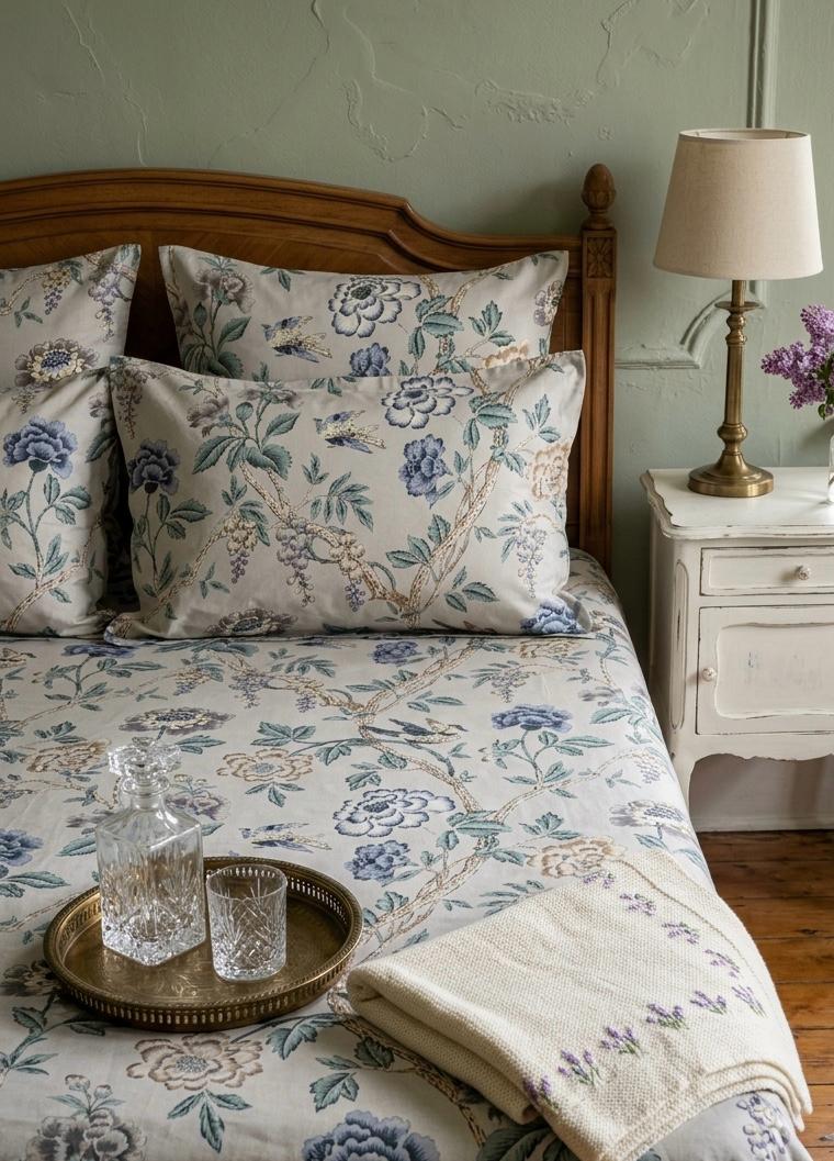 Pure cotton king size bedsheet with two pillow covers 100x108 inches