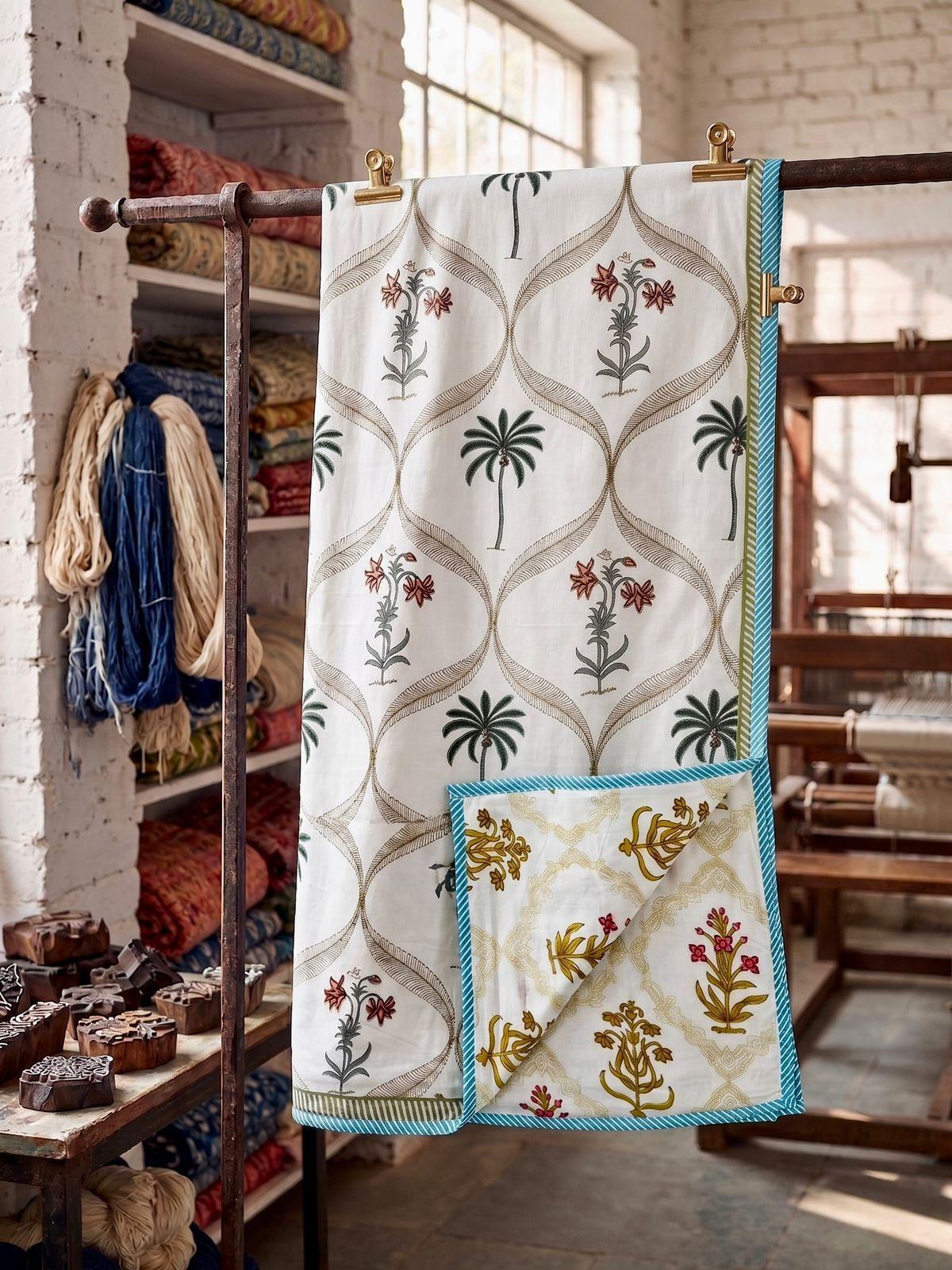 Pure cotton triple layered double dohars (90x108 inches)