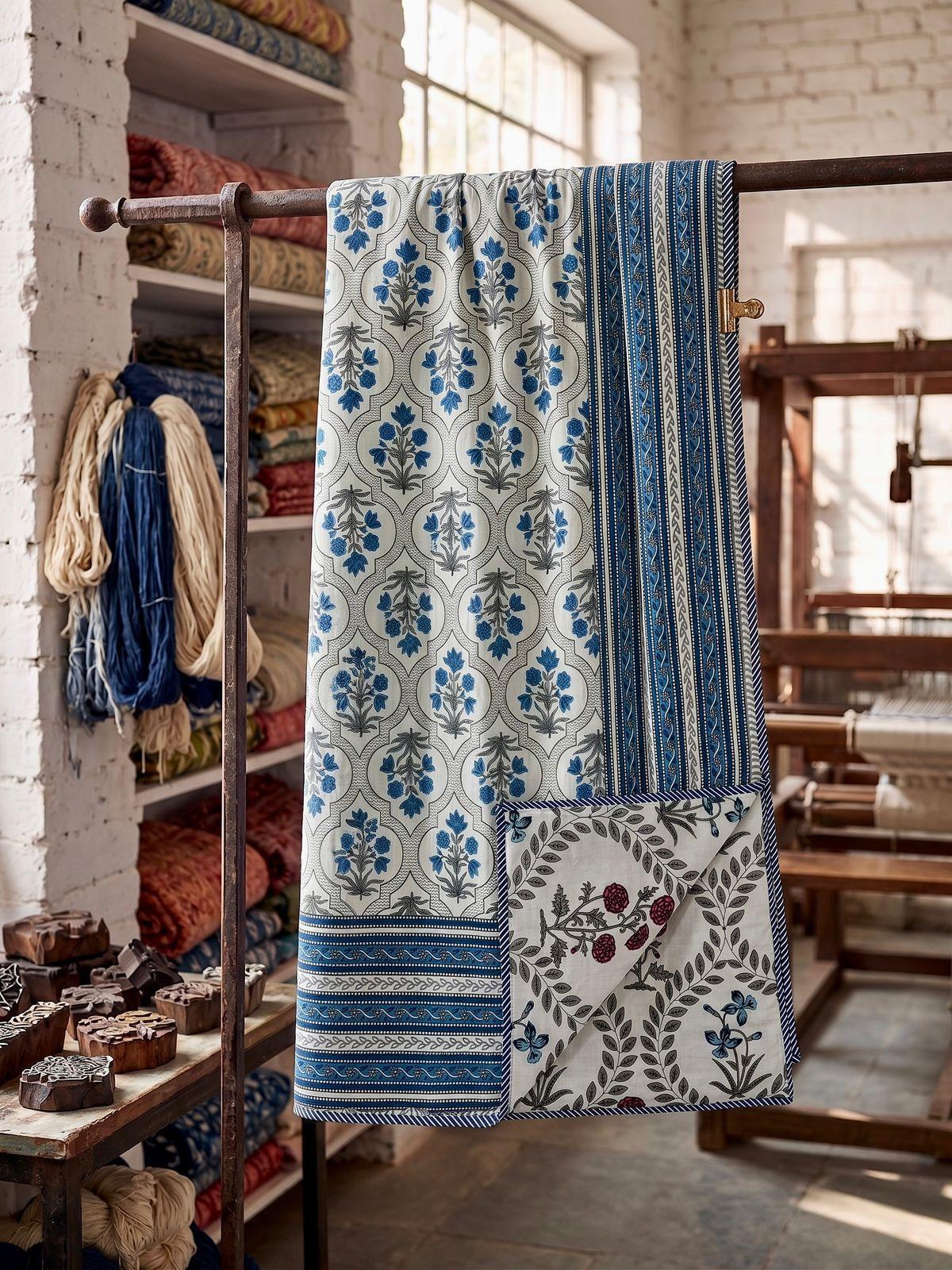 Pure cotton triple layered double dohars (90x108 inches)