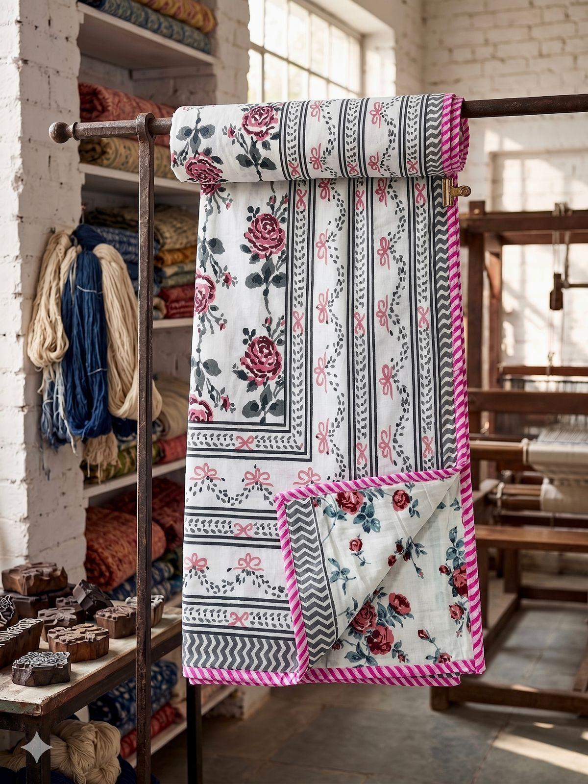 Pure cotton triple layered double dohars (90x108 inches)
