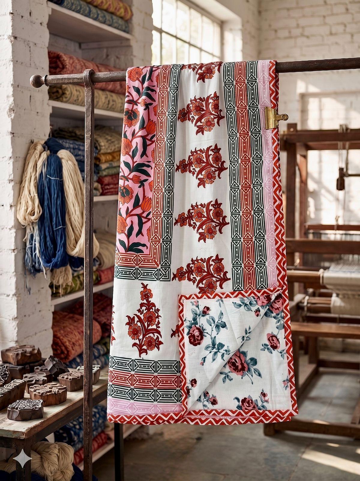 Pure cotton triple layered double dohars (90x108 inches)