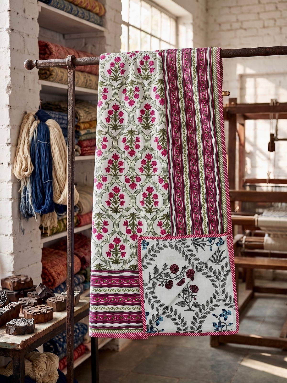 Pure cotton triple layered double dohars (90x108 inches)