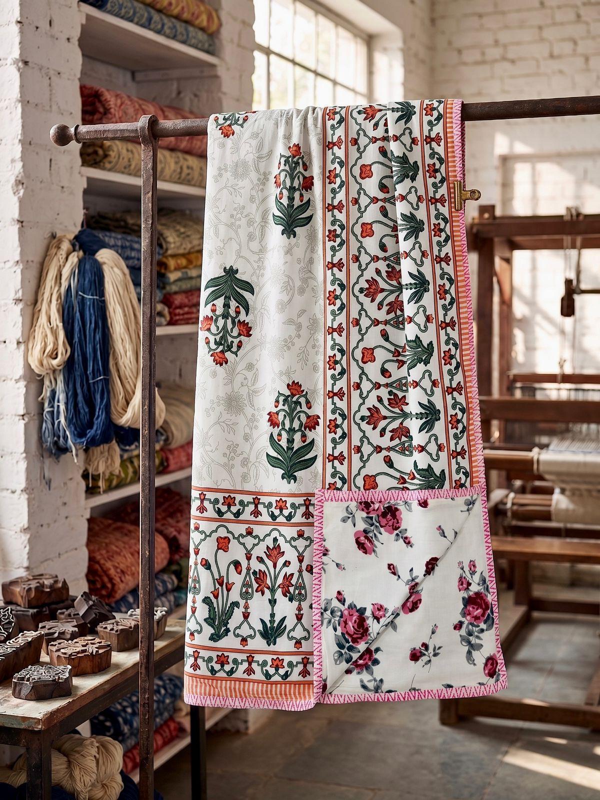 Pure cotton triple layered double dohars (90x108 inches)