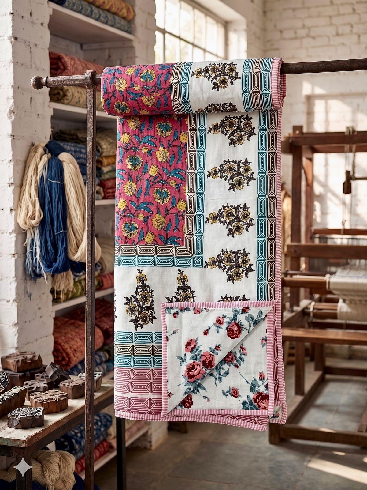Pure cotton triple layered double dohars (90x108 inches)