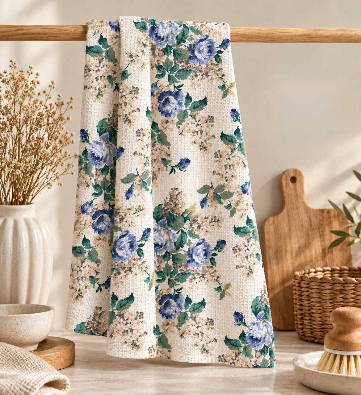 Pure cotton waffle textured bath towels (30x60 inches)