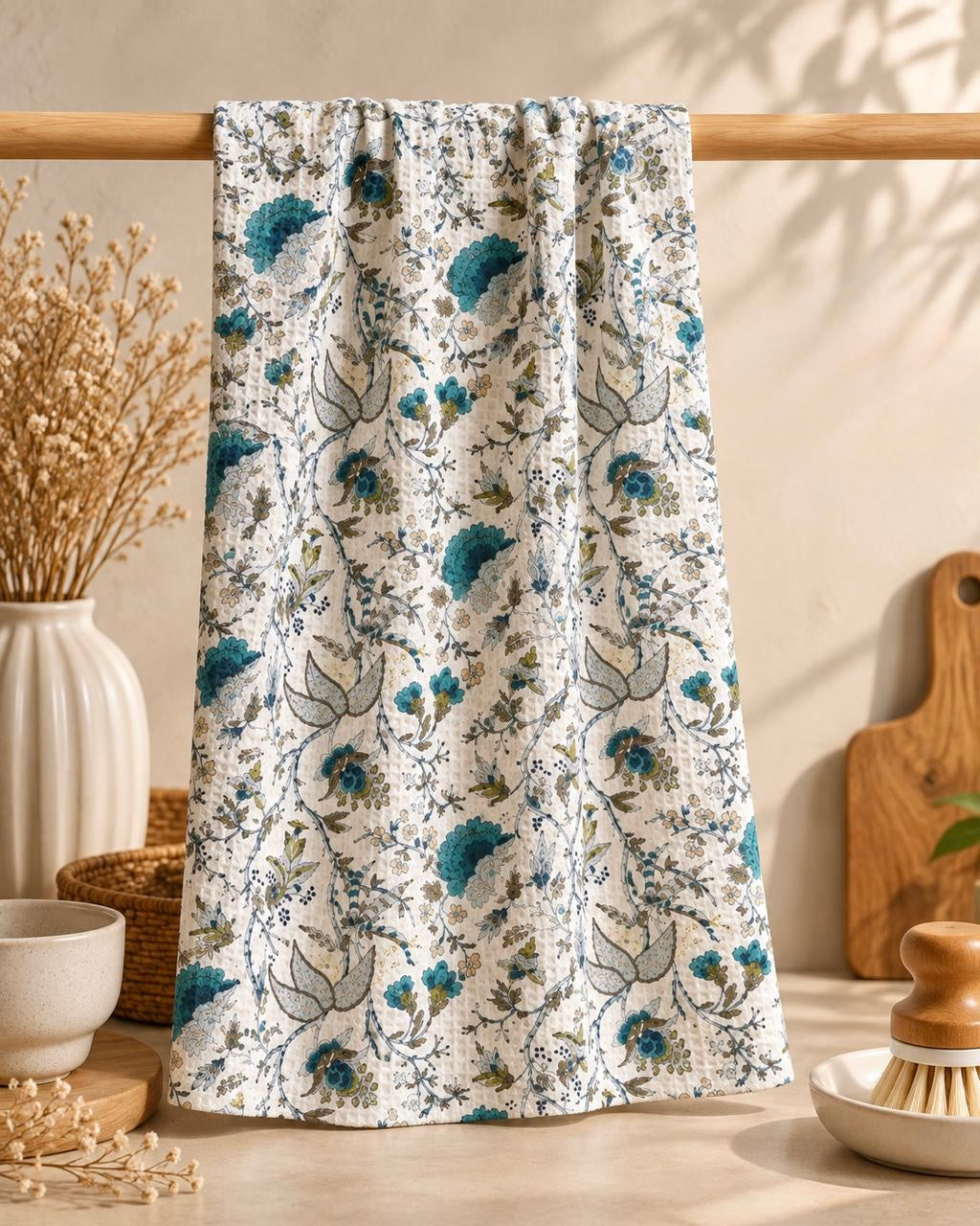 Pure cotton waffle textured bath towels (30x60 inches)