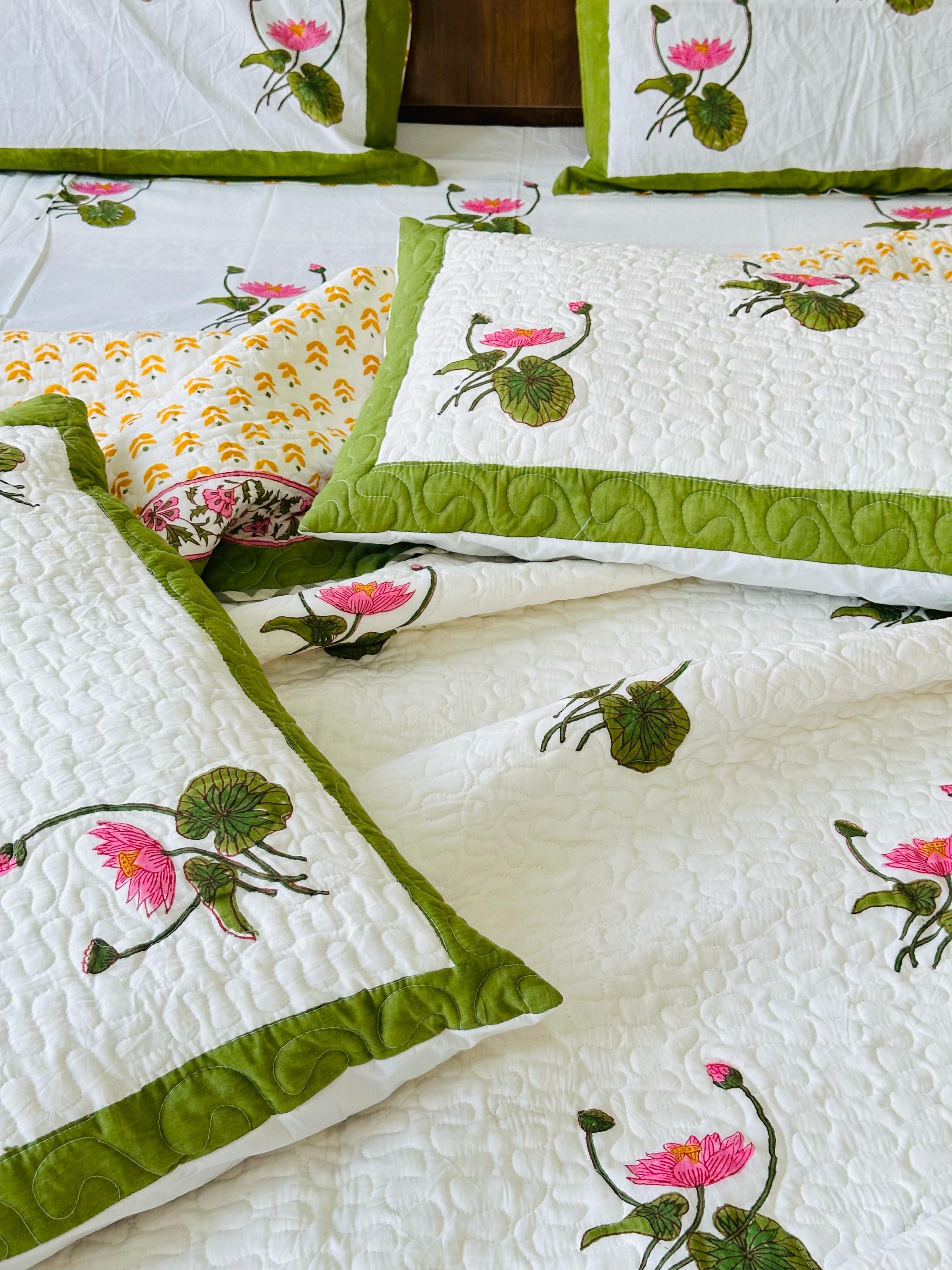 Pure cotton 6 piece king size bedding combos