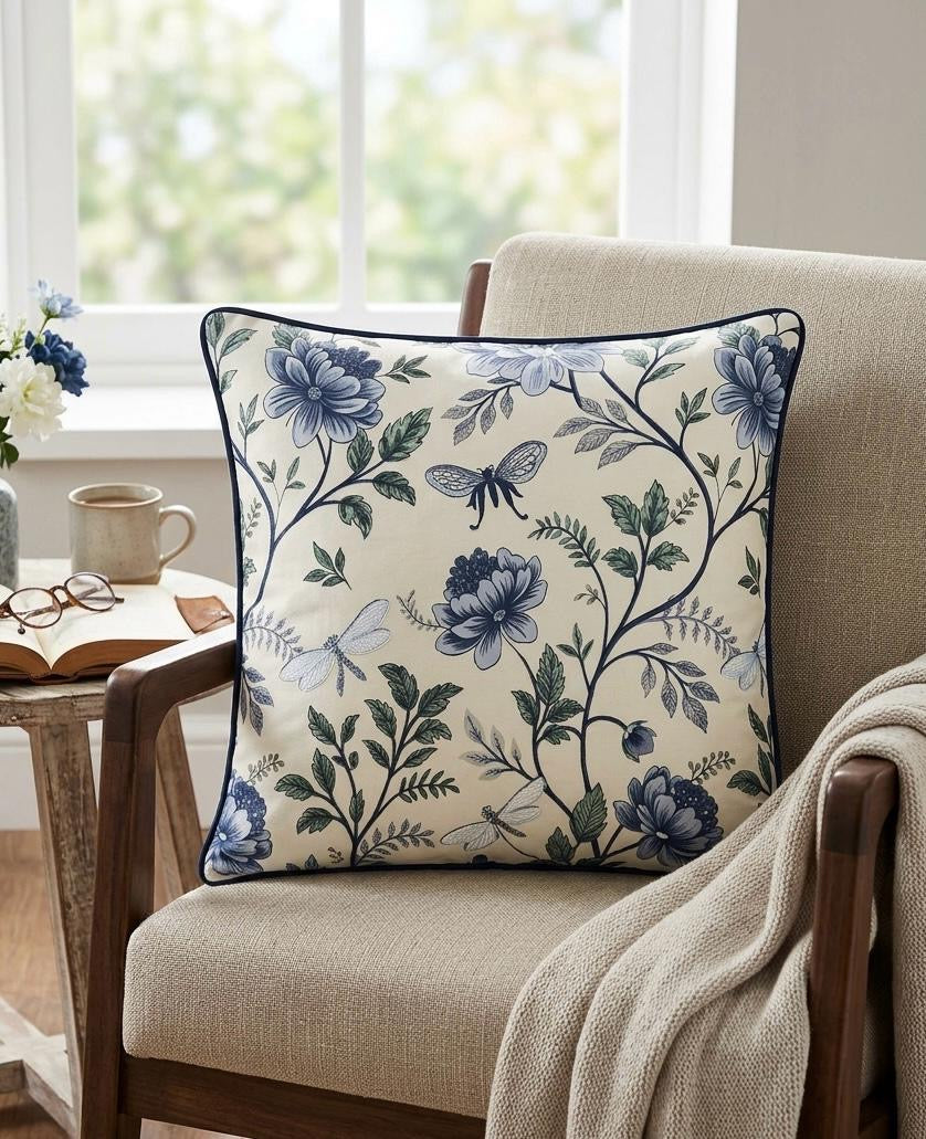 Pure cotton printed cushion covers - set of 5 (16x16 inches)