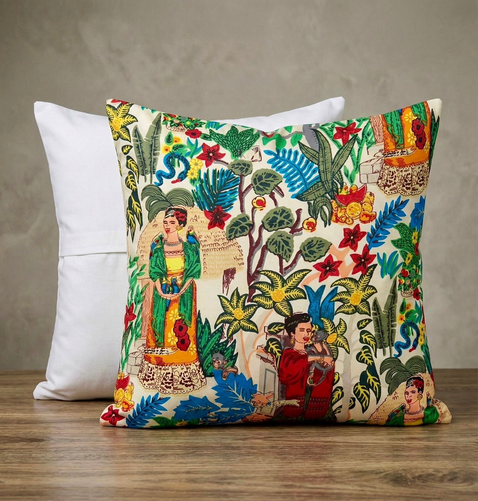 Pure cotton large sized cushion covers - set of 2 (24x24 inches)