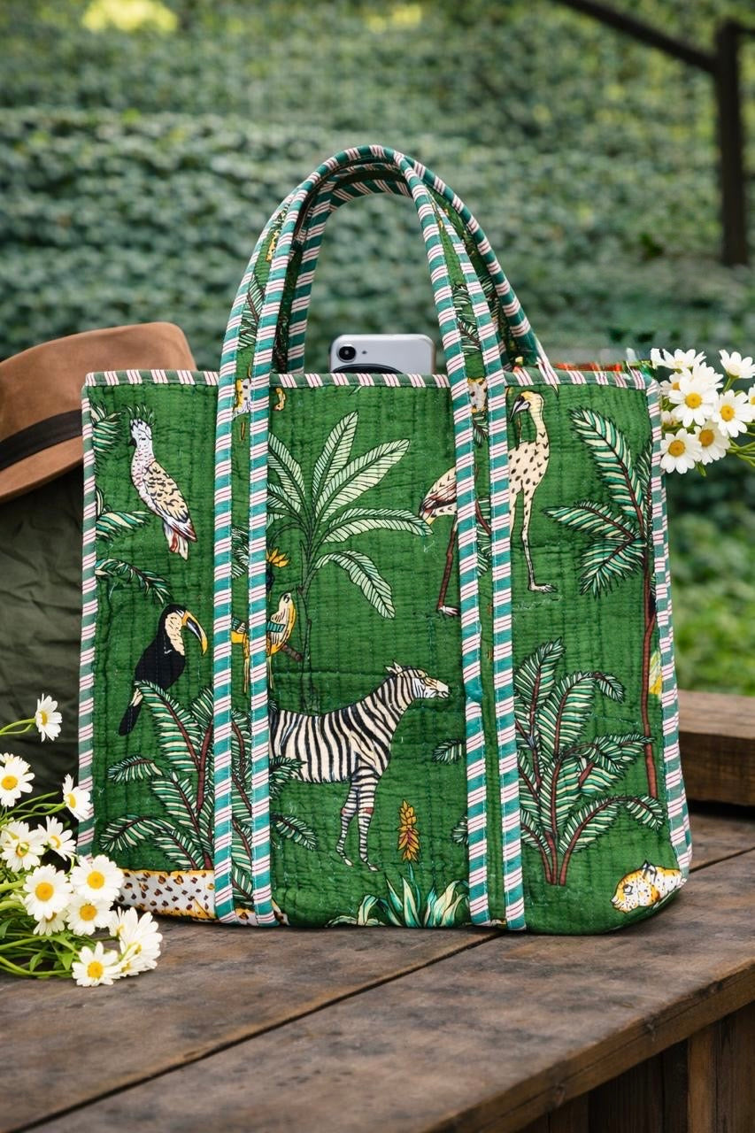 Pure cotton quilted bags (14x16 inches)