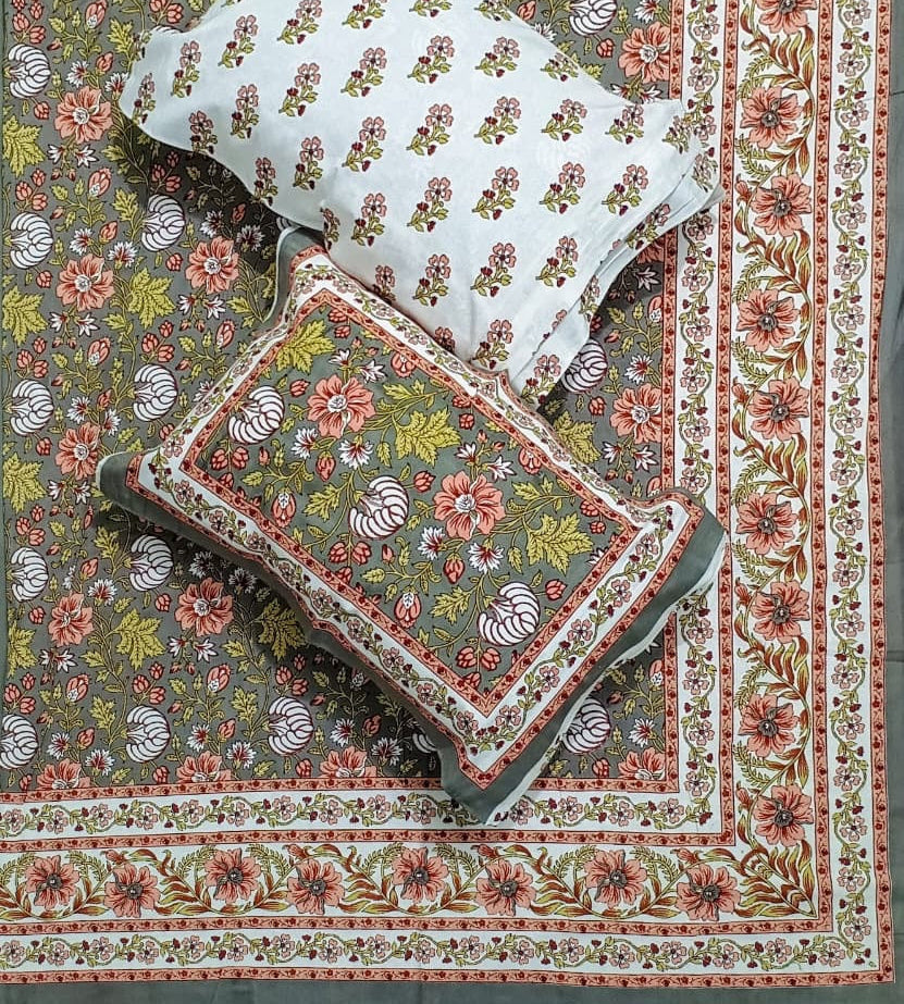 Pure cotton kalamkari bedsheet king size (95x108 inches)